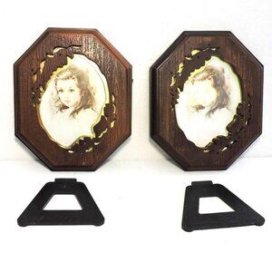 Two Vintage Picture Frames Hong Kong Antique Design With Surface Stands Boxed
